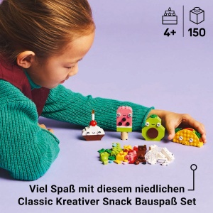 Set Constructie LEGO Classic Kreativ Snack Bauspa 11039, 150 piese, pentru copii 4 - Img 2
