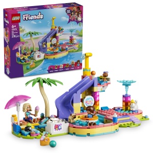Set Constructie LEGO Friends - Zi Distractiva la Aquapark, 278 Piese, 2 Figurine - Img 1