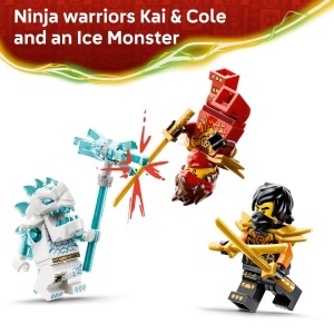 Set Constructie LEGO NINJAGO 71864 - Kais si Coles Kombi-Flitzer, 394 piese, cu 3 Minifigurine - Img 5