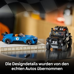Set Constructor LEGO Speed Champions Jaguar Project 7 si Land Rover Defender 77264, 740 piese - Img 5
