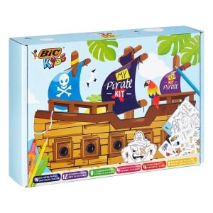 Set Creativ BIC Kids My Pirate Kit - 18 Creioane Colorate, 8 Markere, 12 Creioane de Colorat