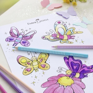 Set Creion Colorat Faber-Castell Sparkle, 20 Creioane, 1 Ascutitor, Metal - Img 8