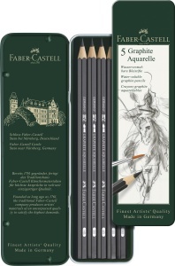 Set Creion Grafit Aquarell Faber-Castell 5 piese, Ergonomic, Artist
