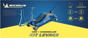 Set cric hidraulic Michelin 009558 capacitate 18T cu pereche de suporturi 2T - Img 4
