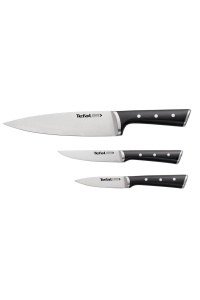 Set cutite Tefal Ice Force K2323S 3 piese otel german maner ergonomic negru