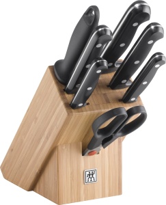 Set cutite ZWILLING Twin Chef 8 piese cu bloc bambus si accesorii negru
