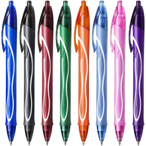 Set de 10 Stilouri Gel BIC Gel-ocity Quick Dry, Culoare Diversa, Cutie Metalica - Img 4