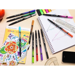 Set de 12 Fineliner BIC Intensity, Culoare Neagra, Strichstarke 0,4mm - Img 5