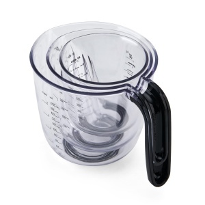 Set de 3 cani de masurare KitchenAid, negru, capacitate 1000 ml, design inclinat - Img 4