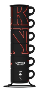 Set de 6 Espressotasse Bialetti Stranger Things, 80 ml, Negru, Glow-in-the-Dark