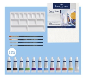 Set de Acriluri Faber-Castell, 18 piese, 12 culori, 9 ml fiecare - Img 2