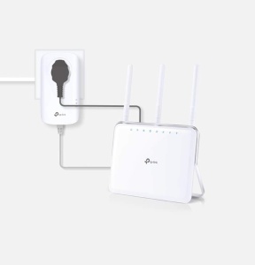 Set de adaptoare TP-Link Powerline TL-PA8010P KIT(1300Mbit/s Homeplug AV2, 2*2-MIMO, priza, 2 porturi Gigabit, Plug&Play, compatibil cu toate, ideal pentru streaming, economie de energie)alb - Img 4