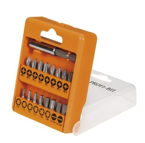 Set de biti AEG Profi-Bit Kassette 17 piese, 25 mm, cu suport magnetic