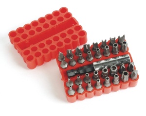 Set de biti Bruder Mannesmann M 297-33 33 piese cu suport si cutie compacta