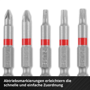 Set de biti Einhell 10 piese 50 mm S2 otel rezistent cu caseta compacta - Img 3