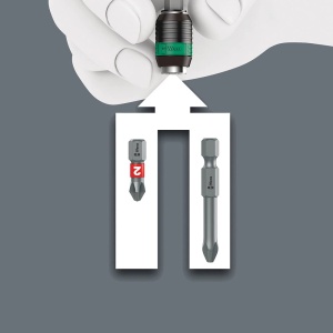 Set de Bits Wera Bit-Safe 61 BiTorsion, 61 piese, negru, cutie textila - Img 7