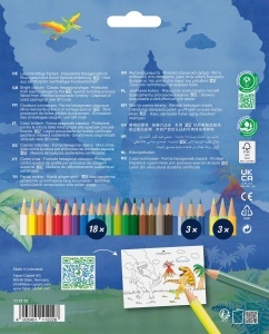 Set de Buntstifte Faber-Castell 111222, 24 culori, design Dinosaurier - Img 2