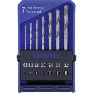 Set de burghie de precizie Dremel 628 - 7 burghie pentru lemn si metal, 0.8-3.2mm - Img 2