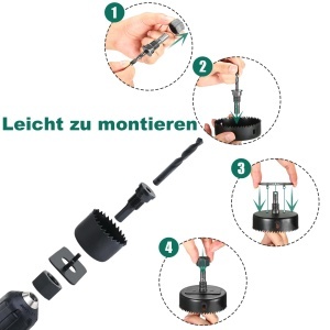 Set de burghie pentru lemn si PVC HYCHIKA, 19 piese, diametru 19-152 mm, cu cutie de depozitare - Img 2