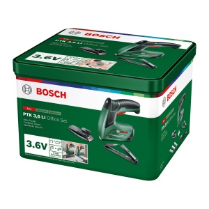 Set de capsator cu acumulator Bosch PTK 3.6 LI cu capsator de hartie si capsator pentru brosuri (baterie integrata, 3,6 volti, set capsator, 30 batai/min, in cutie metalica) - Img 7