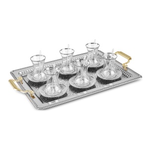 Set de ceai Karaca Nehir 19 piese pentru 6 persoane, portelan, multicolor - Img 6