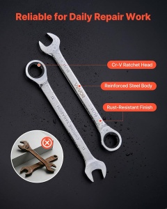 Set de Chei cu Parghie VEVOR 26 piese, Cr-V, 72 de dinti, pentru reparatii auto - Img 5