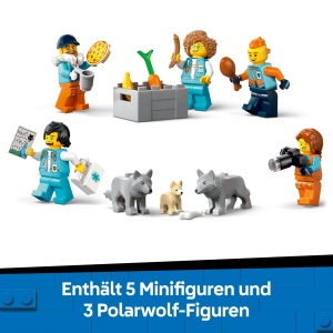 Set de Constructie LEGO City Arktis-Truck cu Laborator 60471, 1064 piese, 6 roti - Img 6