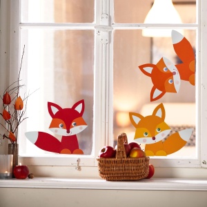 Set de Creatie HABA - Bastelset Fuchs, 12 Bilete Colorate, 1 Set Stickere