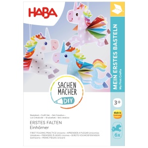 Set de Creatie HABA pentru Faltat Einhorni - 6 BUC, Activitati Creative pentru Copii de la 3 Ani