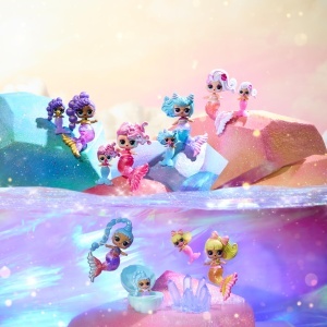 Set de creatie L.O.L. Surprise Mermaids Makeover Magic Tots, 6 figurine, lipgloss personalizat - Img 6