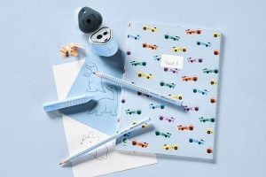 Set de creioane Faber-Castell Jumbo Grip, 3 piese, ergonomice, culoare sky blue - Img 6