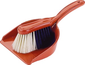 Set de curatenie pentru copii Theo Klein 6310, 2 piese, negru-alb, 24 cm x 15 cm x 8 cm