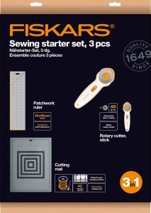 Set de cusut Fiskars cu cutter rotativ de 45 mm, mat de taiere A2 si rigla - Img 7