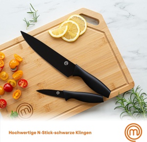 Set de cutite MasterChef, 5 piese, inox, maner ergonomic, negru - Img 4