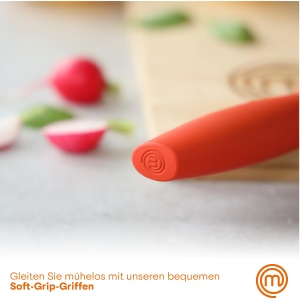 Set de cutite MasterChef cu suport, 5 piese, inox, manere antiderapante, multicolor - Img 7
