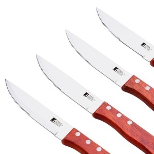 Set de cutite pentru gratar Bergner din otel inoxidabil, 4 piese, design ergonomic - Img 3