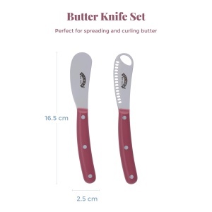 Set de Cutite pentru Unt Kilner 2 piese, inox, design modern - Img 2