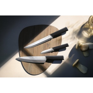 Set de cutite WMF Kineo Bucatarie 3 piese, fabricat in Germania, 3 cutite de bucatarie ascutite, taietura de performanta, design cinetic, otel special cu lama - Img 2