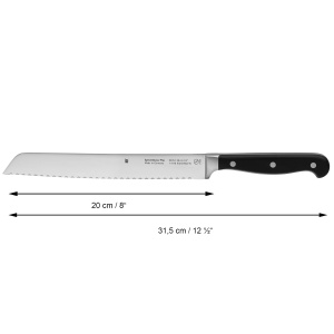 Set de cutite WMF Top Class Plus 5 bucati, fabricat in Germania, 5 cutite forjate, cutit de bucatarie, taietura de performanta, otel special cu lama - Img 7
