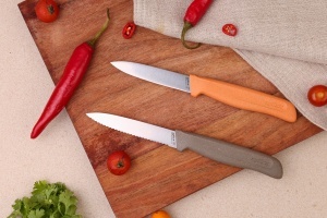 Set de cutite Zyliss 2 piese pentru fructe si legume, otel inoxidabil, manere ergonomice - Img 2
