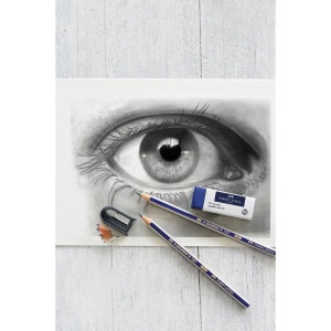 Set de desen Faber-Castell 114000 - 8 piese, 6 creioane grafit, radiera, ascutitoare - Img 3