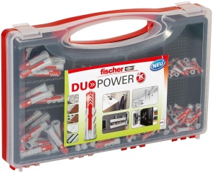 Set de dibluri fischer Red-Box DuoPower, 280 dibluri universale, diverse dimensiuni
