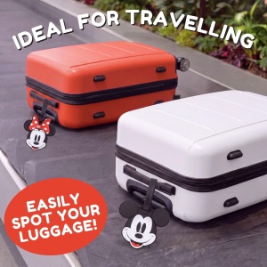Set de etichete de bagaj Disney Mickey si Minnie Mouse, 2 piese, rosu si negru - Img 2