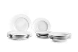 Set de Farfurii IBILI Castilla Alb, 18 piese, pentru 6 persoane