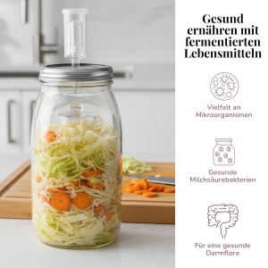 Set de Fermentare Kilner, 1 Litru, cu Capac cu Ventilatie - Img 5