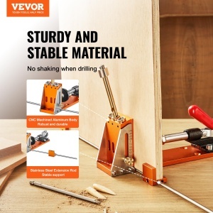 Set de Gaurit VEVOR pentru Gauri Pocket Hole, Aluminiu si Inox, Portabil - Img 2