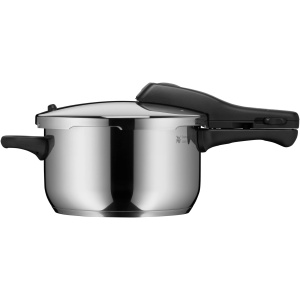 Set de inductie pentru oala sub presiune WMF Perfect One Pot 2 bucati, oala sub presiune 4.5l + 3l, semnal mare de gatit, 2 setari de caldura, maner capac detasabil, potrivit pentru toate tipurile de aragaz, otel inoxidabil - Img 6