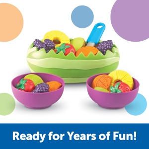 Set de joaca alimente din plastic Learning Resources New Sprouts - Salata de fructe, 2 ani, culori vibrante - Img 4