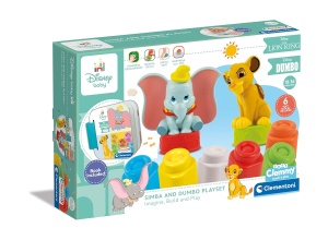 Set de Joaca Clementoni Soft Clemmy Disney Classic - 2 Figurine Simba si Dumbo, 6 Blocuri Moi - Img 2