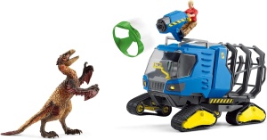 Set de Joaca cu Dinozauri Schleich 42604 Vehicul de Urmarire cu 5 Piese - Img 2